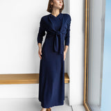 NAVY SLEEVELESS MIDI DRESS