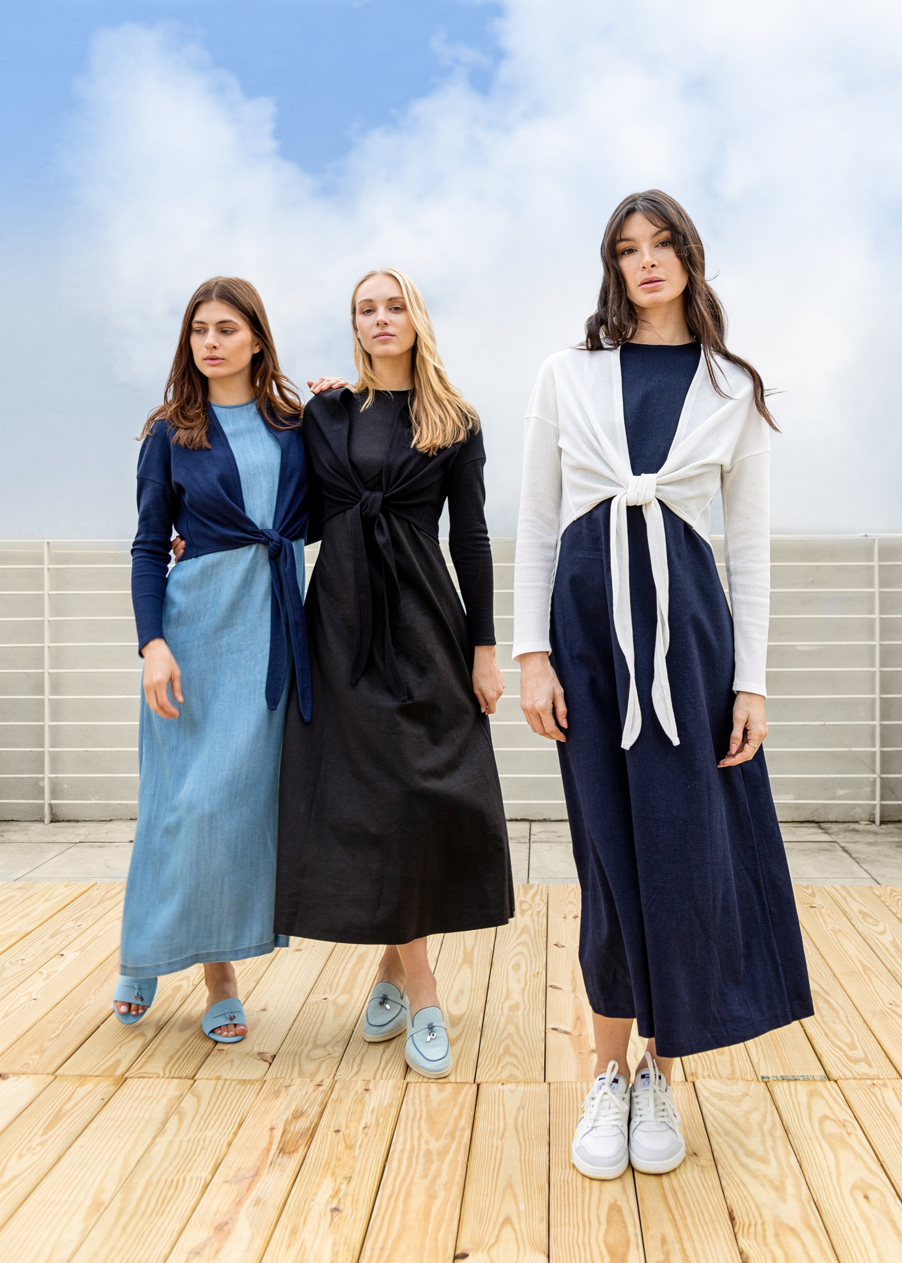 DENIM LAYERING DRESS