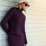 Eggplant Wide Rib Top