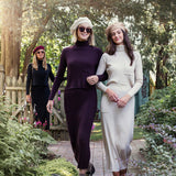 Eggplant Wide Rib Midi Skirt