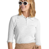 White Pointed Collar Polo