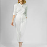 White Tonal Varigated Skirt